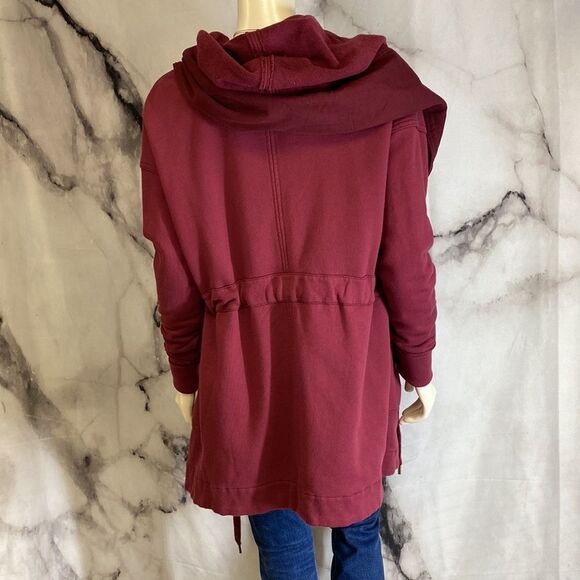 Emory Park Maroon heavyweight sweater style coat - Picture 6 of 6